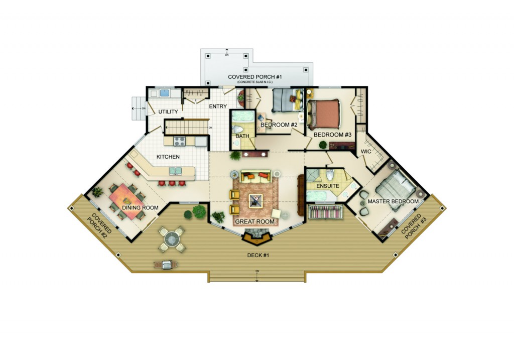 Carlyle MKII Floor Plan Main Level JayWest Country Homes